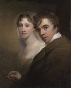 Thomas Sully Self-Portrait of the Artist Painting His Wife (Sarah Annis Sully) oil painting on canvas